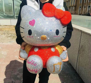 DIY Oversized 40cm Black Hello Kitty  (with glue tools)