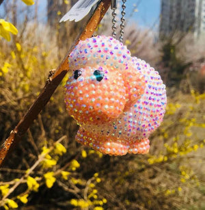 DIY little sheep Keychain (with glue tools)