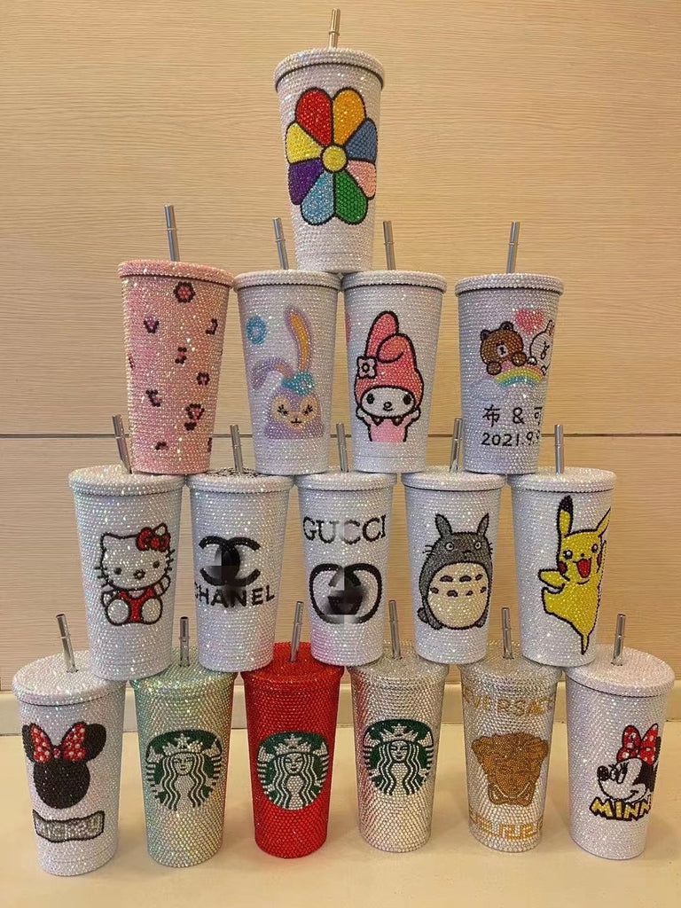 DIY Large capacity straw cup  (with glue tools)-Mickey head
