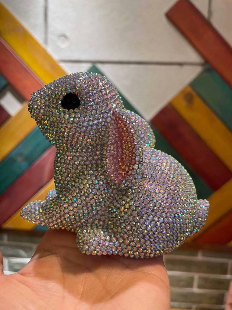 DIY glowing doll - Lighted sitting rabbit  (with glue tools)