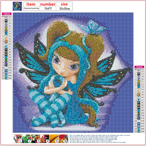 Full Diamond Painting kit - Blue Elf