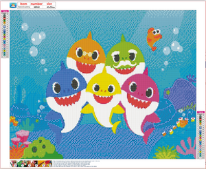 Full Diamond Painting kit - Cartoon fish