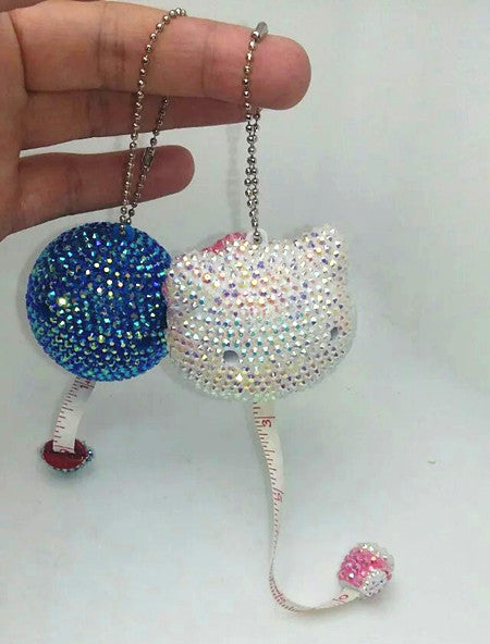 DIY Hello Kitty and Doraemon tape ruler Keychain  (with glue tools)