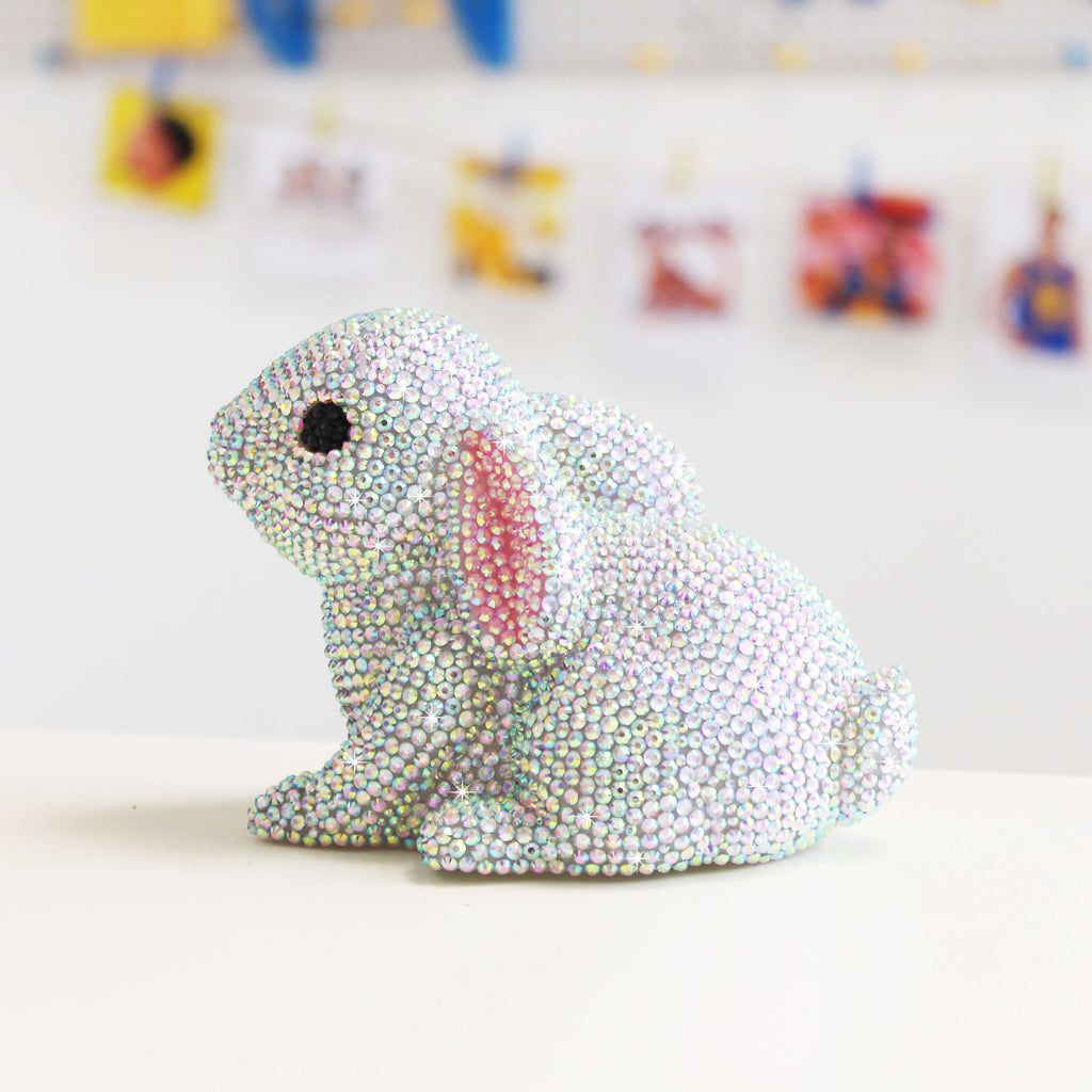 DIY glowing doll - Lighted sitting rabbit  (with glue tools)