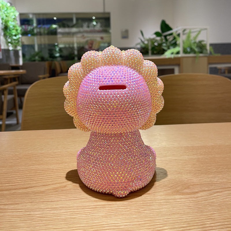19cm high cute pink lion (with glue tools)