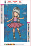 Full Diamond Painting kit - Gorjuss girl - Practice Makes Perfect