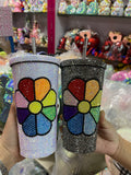 DIY Large capacity straw cup  (with glue tools)-Sunflower