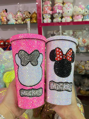 DIY Large capacity straw cup  (with glue tools)-Mickey head