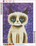 Full Diamond Painting kit - Depressed cat