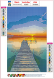 Full Diamond Painting kit - Wooden road on the sea