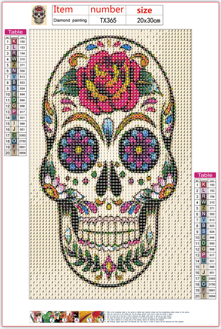 Full Diamond Painting kit - Skull