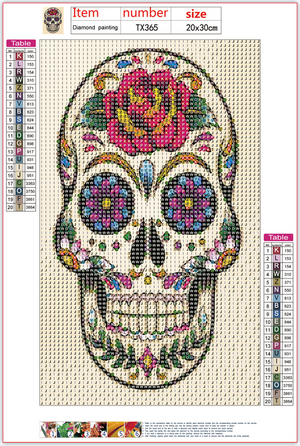 Full Diamond Painting kit - Skull
