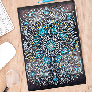 DIY Diamond Painting Notebook - Mandala (With lines)