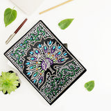DIY Diamond Painting Notebook - Peacock (No lines)