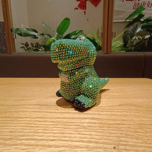 11cm high DIY dinosaur  (with glue tools) - Hibah-Diamond painting art studio