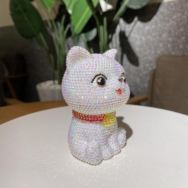 11cm high DIY kitten and puppy (with glue tools) - Hibah-Diamond painting art studio