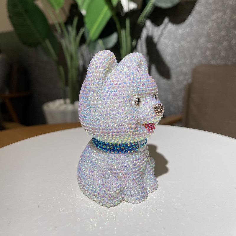 11cm high DIY kitten and puppy (with glue tools) - Hibah-Diamond painting art studio