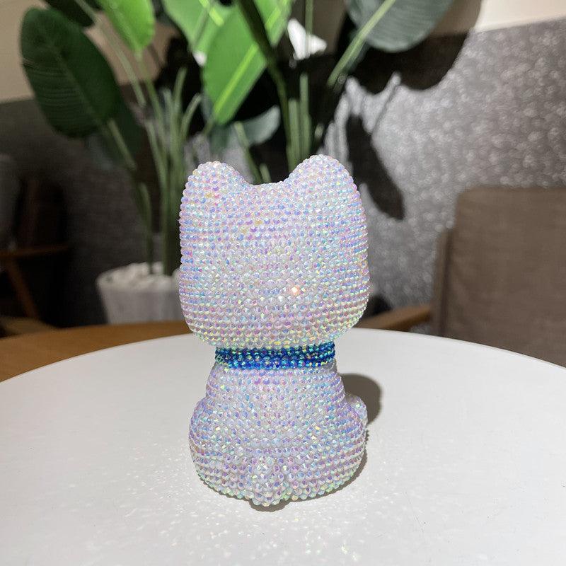 11cm high DIY kitten and puppy (with glue tools) - Hibah-Diamond painting art studio