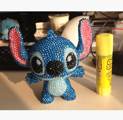 11cm high DIY Stitch Keychain  (with glue tools) - Hibah-Diamond painting art studio
