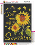 YukiArt Full Diamond Painting kit for adult - The sunflower 30x40cm
