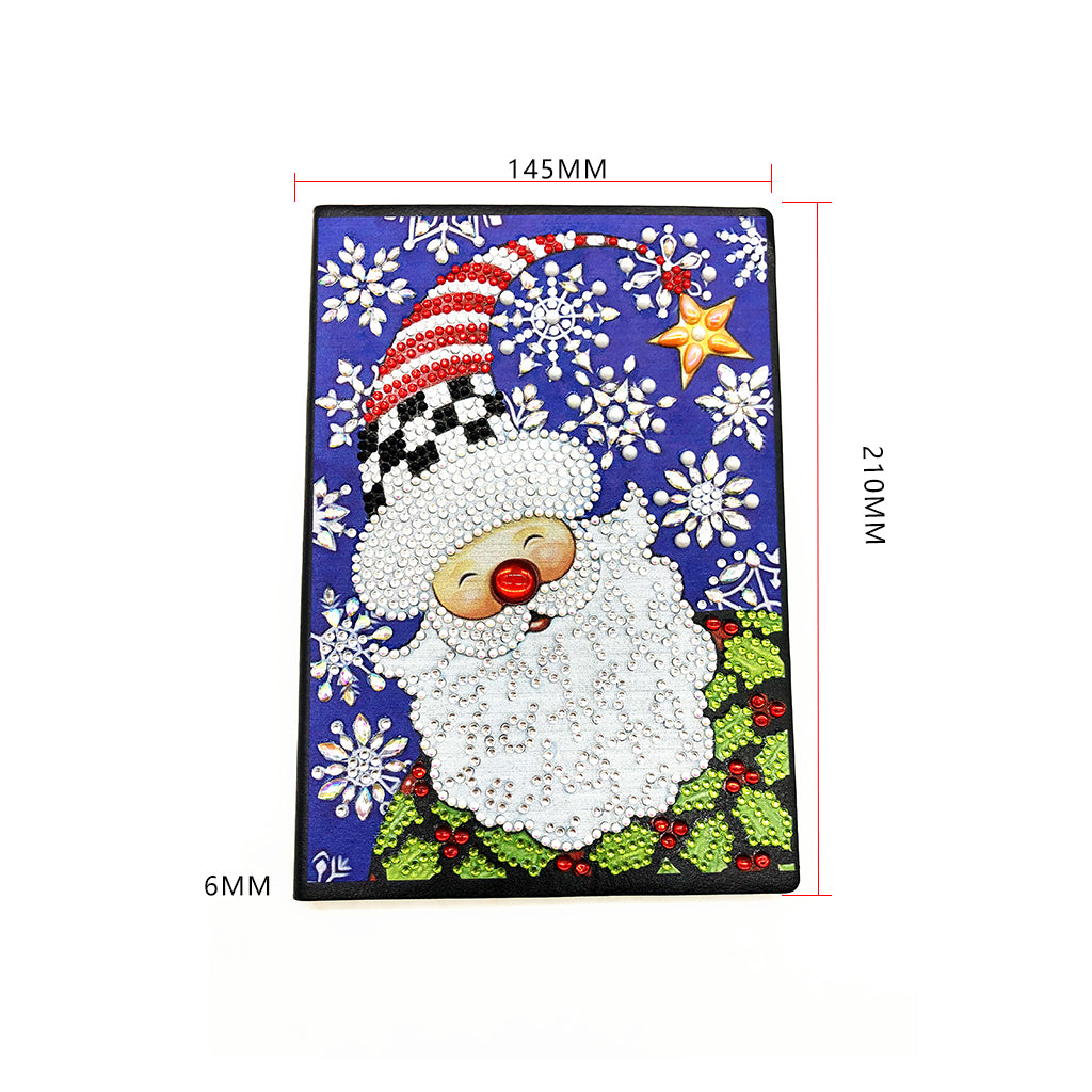DIY Diamond Painting Notebook - Santa Claus (With lines)