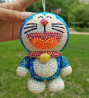 13cm high DIY Doraemon Keychain  (with glue tools) - Hibah-Diamond painting art studio
