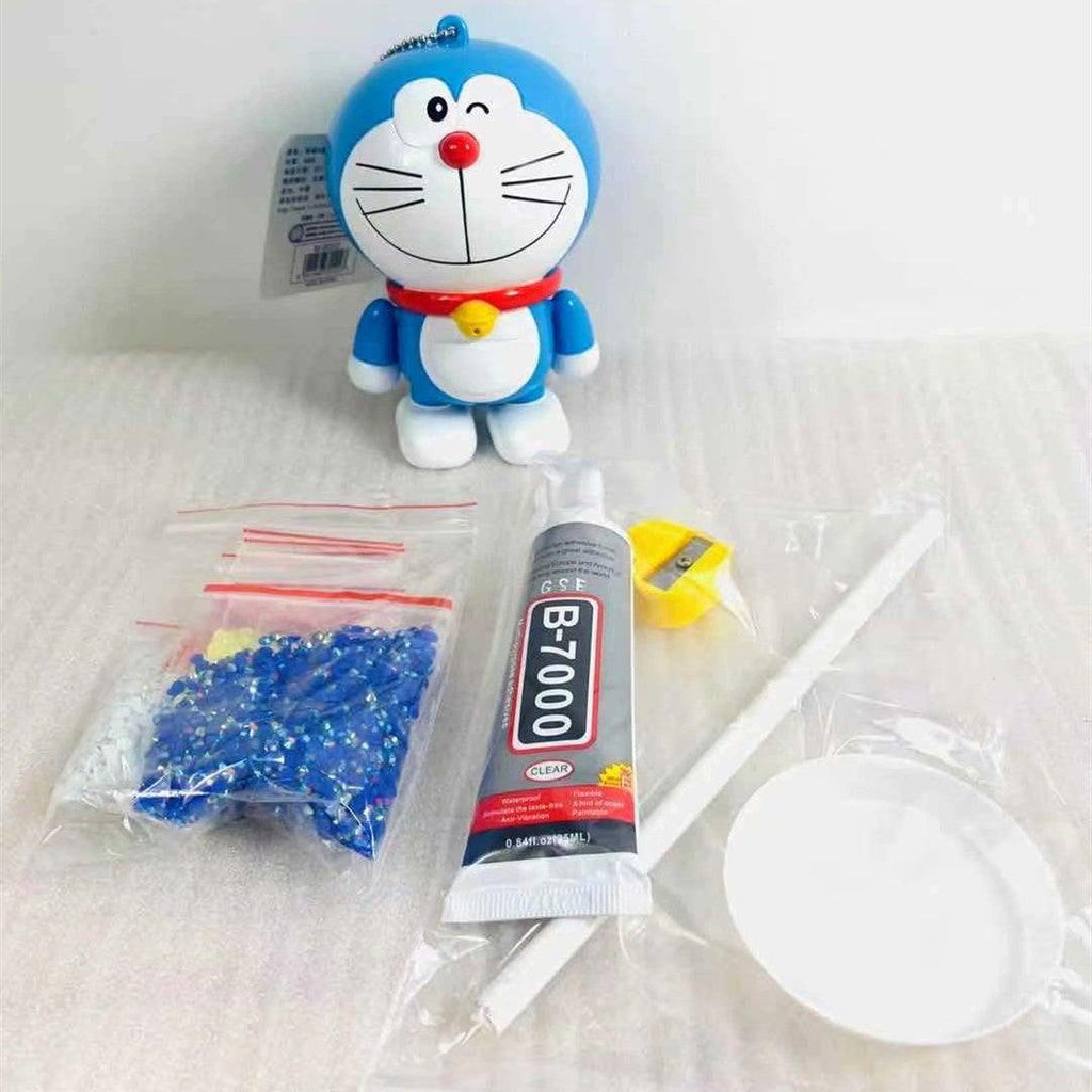 13cm high DIY Doraemon Keychain  (with glue tools) - Hibah-Diamond painting art studio