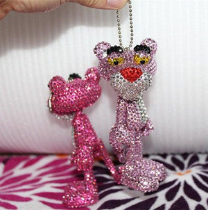 13cm high DIY The Pink Panther Keychain  (with glue tools) - Hibah-Diamond painting art studio
