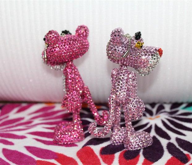 13cm high DIY The Pink Panther Keychain  (with glue tools) - Hibah-Diamond painting art studio