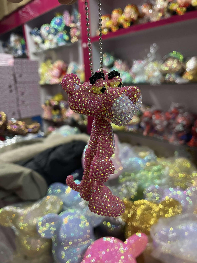 13cm high DIY The Pink Panther Keychain  (with glue tools) - Hibah-Diamond painting art studio