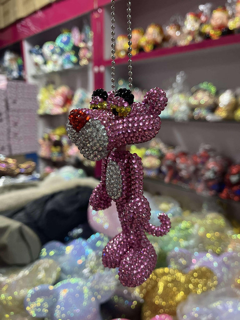 13cm high DIY The Pink Panther Keychain  (with glue tools) - Hibah-Diamond painting art studio