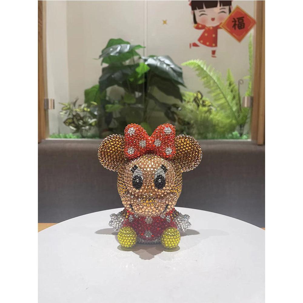 14cm high DIY Mickey Minnie piggy bank (with glue tools) - Hibah-Diamond painting art studio