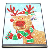 DIY Diamond Painting Notebook - Christmas deer (With lines)