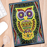 DIY Diamond Painting Notebook - Owl (No lines)