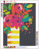 Full Diamond Painting kit - Beautiful flowers on vase