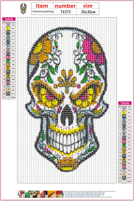 Full Diamond Painting kit - Skull