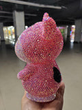 18cm high DIY Pink cow (with glue tools) - Hibah-Diamond painting art studio