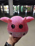 18cm high DIY Pink cow (with glue tools) - Hibah-Diamond painting art studio