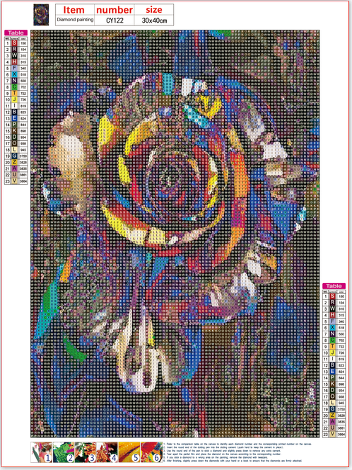 Full Diamond Painting kit - Metallic style roses