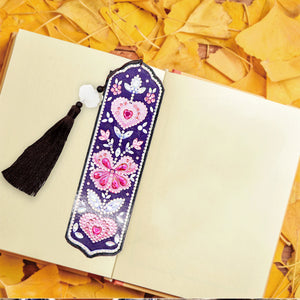 DIY Diamond Painting | Pink heart Bookmark