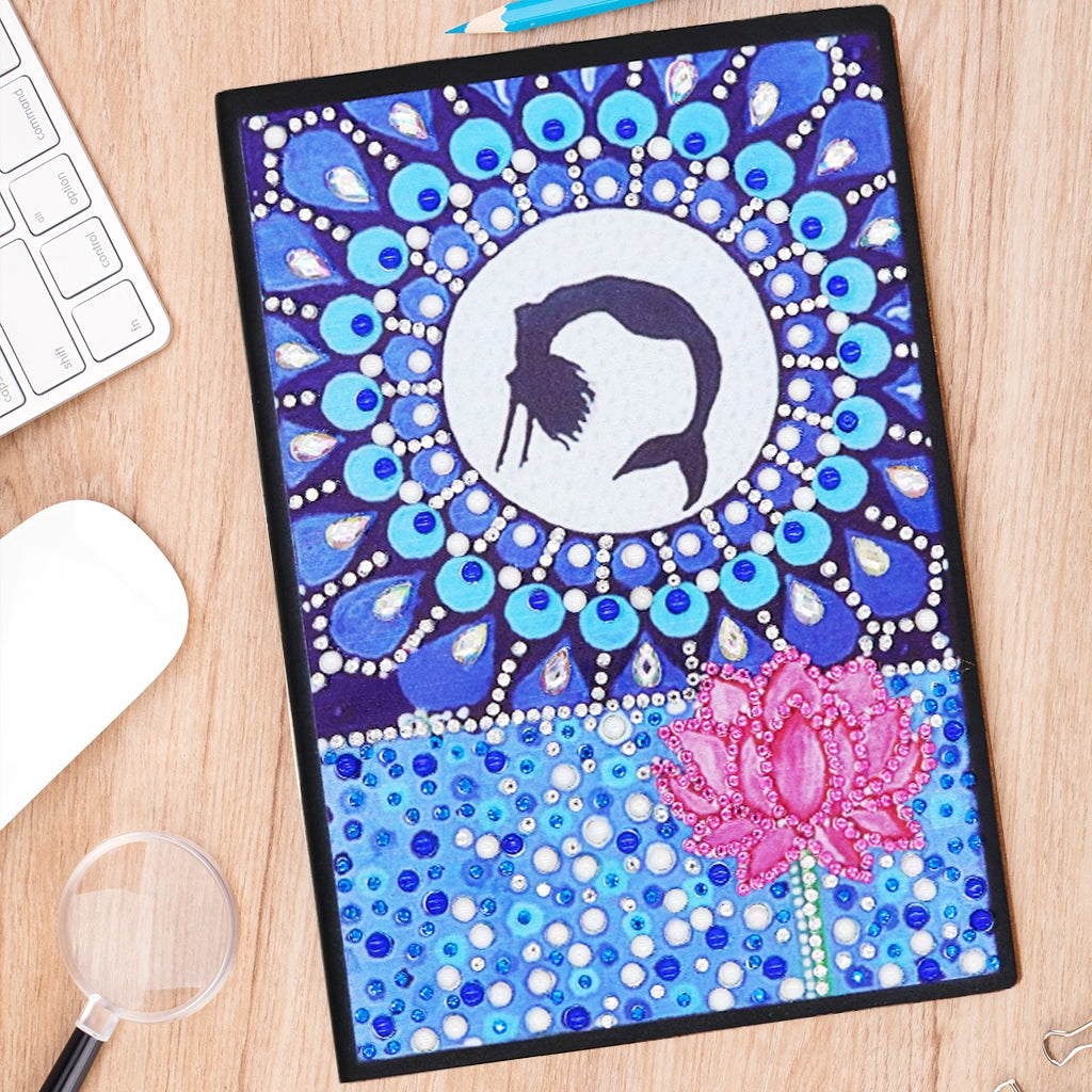 DIY Diamond Painting Notebook - Mermaid (With lines)