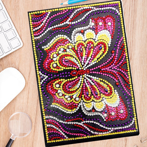 DIY Diamond Painting Notebook - Butterfly (No lines)