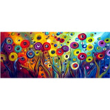 Full Large Diamond Painting kit - Abstract flowers