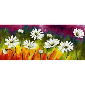 Full Large Diamond Painting kit - White daisies