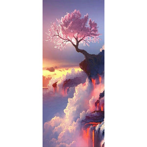 Full Large Diamond Painting kit - Tree on the cliff