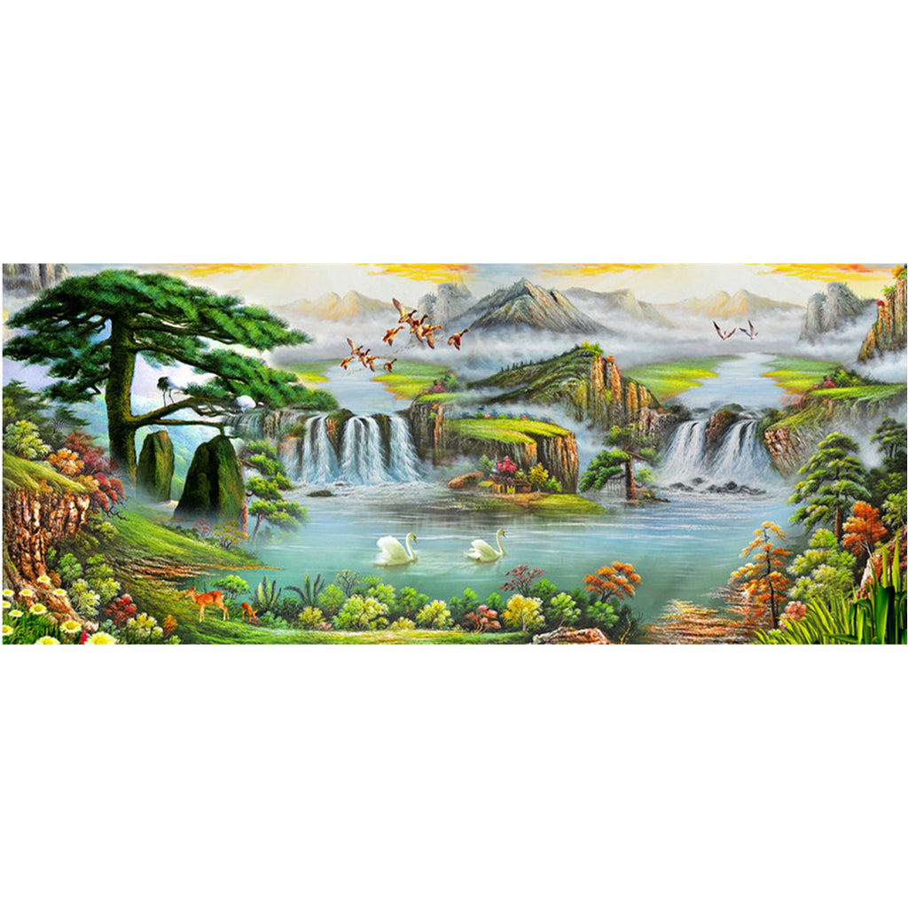 Full Large Diamond Painting kit - Beautiful mountain and lake landscape