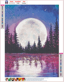 Full Diamond Painting kit - The lake under the moonlight