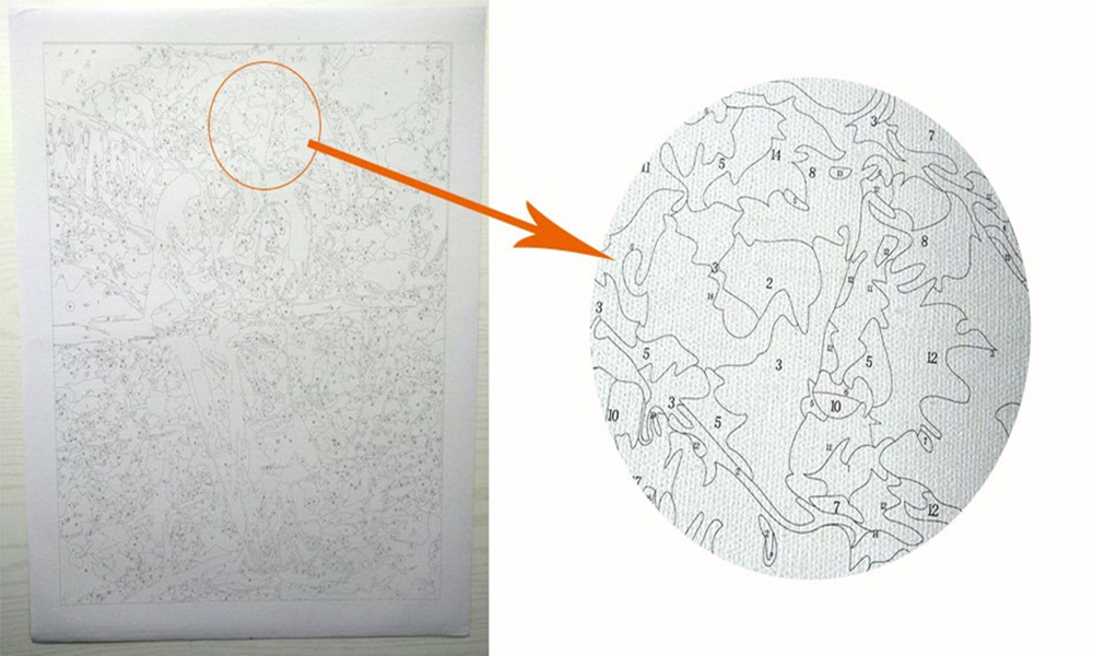 DIY Painting by number kit | Arctic wolf