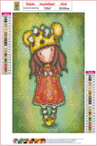 Full Diamond Painting kit - Gorjuss girl - Peek-A-Boo