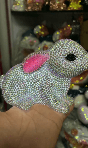 DIY glowing doll - Lighted sitting rabbit  (with glue tools)